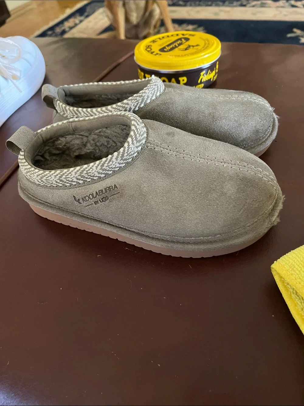 Koolaburra Kids Taupe Slip-On Shearling Clog